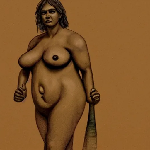 Image similar to photorealistic ancient prehistoric cave relief of thick woman from 5 0. 0 0 0 bc.