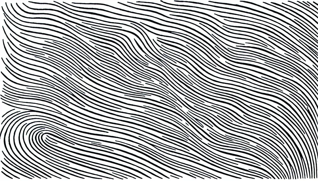 Image similar to elegant one line drawing of an ocean wave, the minimalist wave, woodblock print