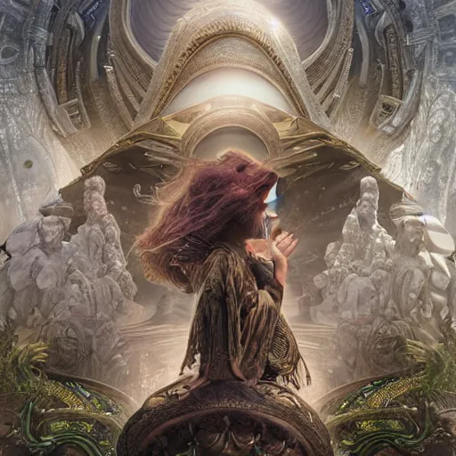 Image similar to neverending story palace, ultra realistic, concept art, intricate details, serious, highly detailed, photorealistic, octane render, 8 k, unreal engine, art by todd mcfarlane and artgerm and greg rutkowski and alphonse mucha