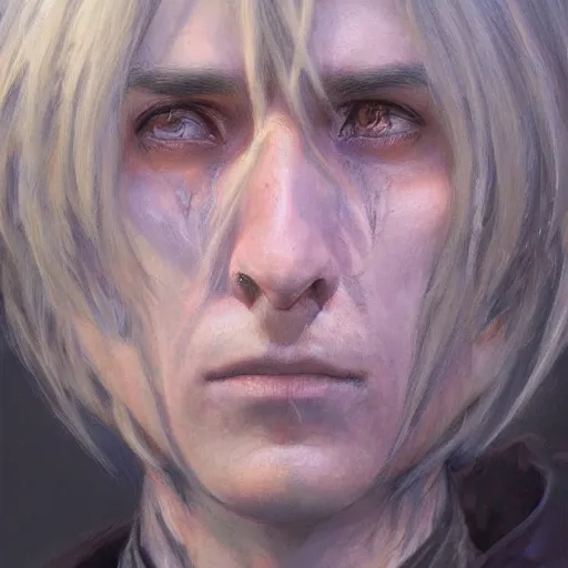 Image similar to howl from howl's moving castle as a realistic fantasy d & d character, closeup portrait art by donato giancola and greg rutkowski, realistic face, digital art, trending on artstation, symmetry!!