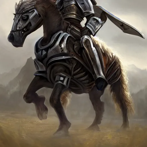 Image similar to a paladin in heavy armor riding on an armored horse through a field, artstation hall of fame gallery, editors choice, # 1 digital painting of all time, most beautiful image ever created, emotionally evocative, greatest art ever made, lifetime achievement magnum opus masterpiece, the most amazing breathtaking image with the deepest message ever painted, a thing of beauty beyond imagination or words