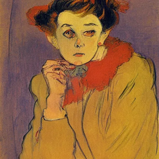 Image similar to a painting by henri toulouse lautrec