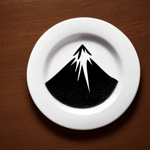 Image similar to miniature volcano on dinner plate