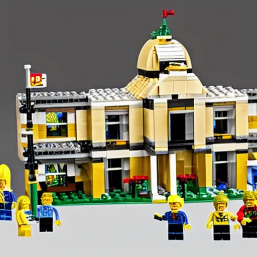 Image similar to mar - a - lago fbi raid lego set