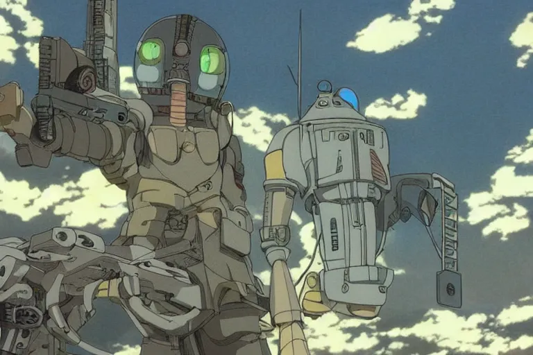 Prompt: still from anime sci-fi movie by Studio Ghibli, realistic