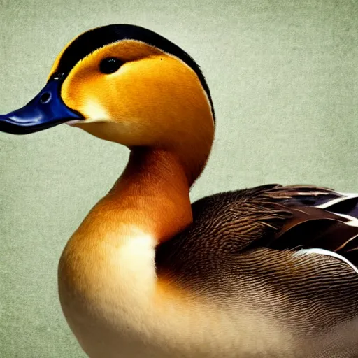 Image similar to realistic duck portrait studio photo