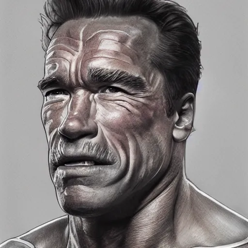 Image similar to portrait of arnold schwarzenegger opening his mouth to eat pizza, highly detailed, digital painting, artstation, concept art, sharp focus, illustration, art by artgerm and greg rutkowski and alphonse mucha