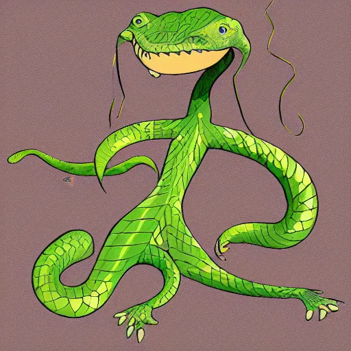Image similar to humanoid snake creature