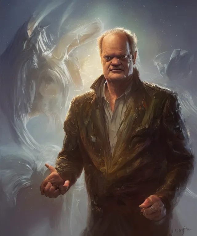 Prompt: kelsey grammer, cinematic, making tossed salad, visibly angry, elegant, highly detailed, digital painting, artstation, smooth, hard focus, illustration, art by jessica rossier and and brian froud