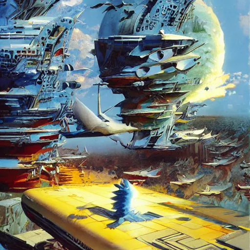 Image similar to art by john berkey, rob gonsalves and tim white