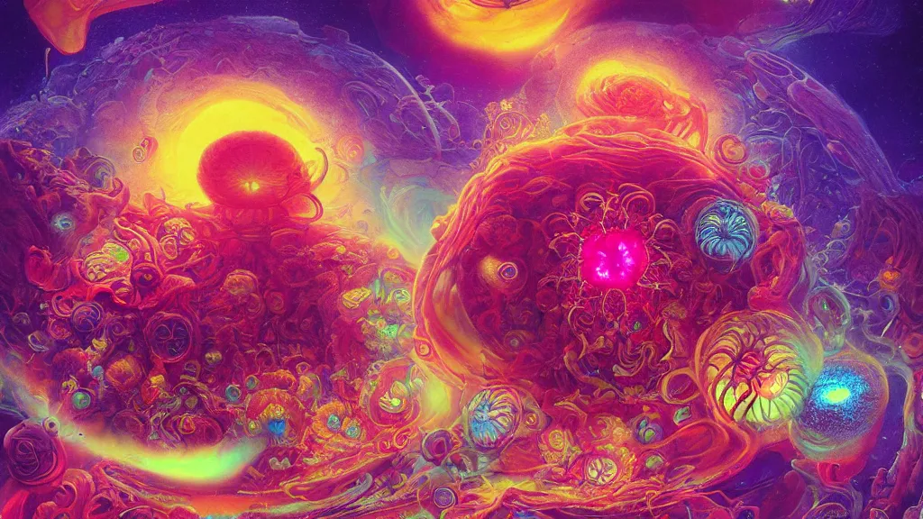 Prompt: lsd visuals dmt visuals shroom visuals a monkey face spirals and fractal designs infinity by Paul Lehr and Michaelangelo and moebius and beeple and in the middle a portal back to reality, filmic, cinematic, jellyfish