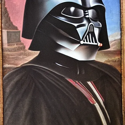 Prompt: a 14th italian renaissance oil painting of darth vader