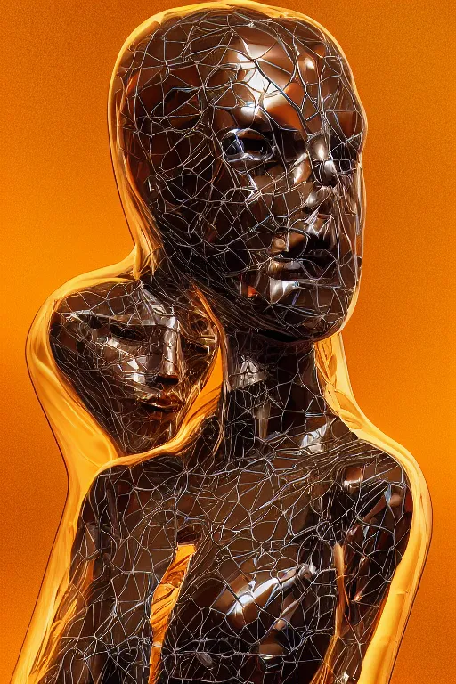 Prompt: a human figure encased in amber, symmetrical, highly detailed, digital art, sharp focus, trending on art station