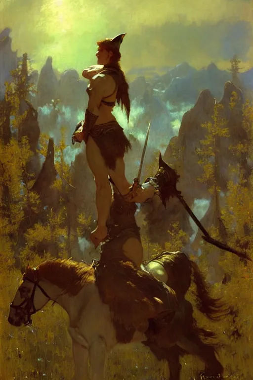 Image similar to skyrim, painting by gaston bussiere, craig mullins, j. c. leyendecker, edgar degas