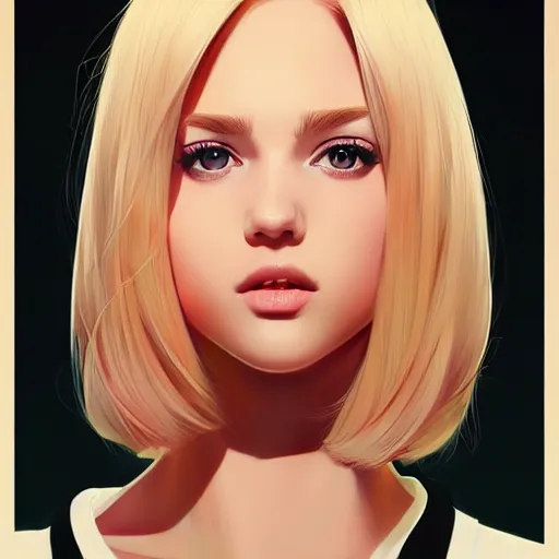 Image similar to a portrait of a beautiful blonde preppy, art by ilya kuvshinov and wlop and artgerm and josan gonzalez, digital art, highly detailed, intricate, sharp focus, trending on artstation hq, deviantart, pinterest, unreal engine 5, 4 k uhd image