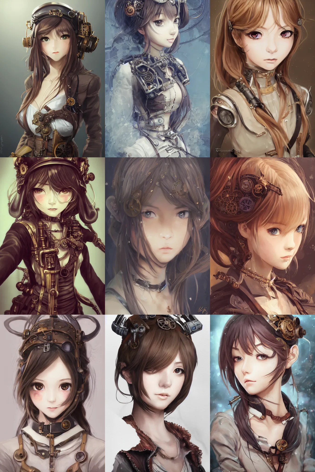 Prompt: portrait Anime of cute-fine-face girl in an Steampunk, hyper detailed, full body, sci-fi, fantasy, intricate, elegant, highly detailed, digital painting, artstation, concept art, smooth, sharp focus, illustration, pretty face, realistic shaded Perfect face, fine details. Anime. realistic shaded lighting by Ilya Kuvshinov Giuseppe Dangelico Pino and Michael Garmash and Rob Rey