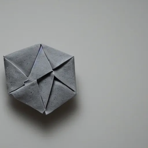 Prompt: origami stone