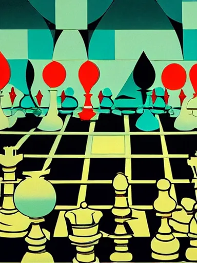 Image similar to ultra detailed surreal chess, lofi colors, poster art, smooth, highly detailed illustration, oil on canvas