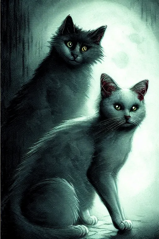 Image similar to ghost cat by scary stories to tell in the dark cover art