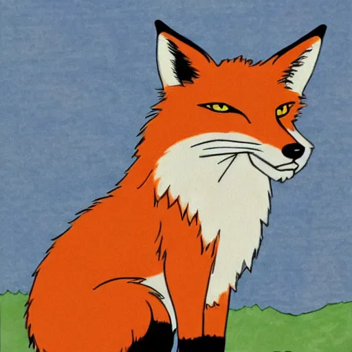 Prompt: fox by Hayao Miyazaki