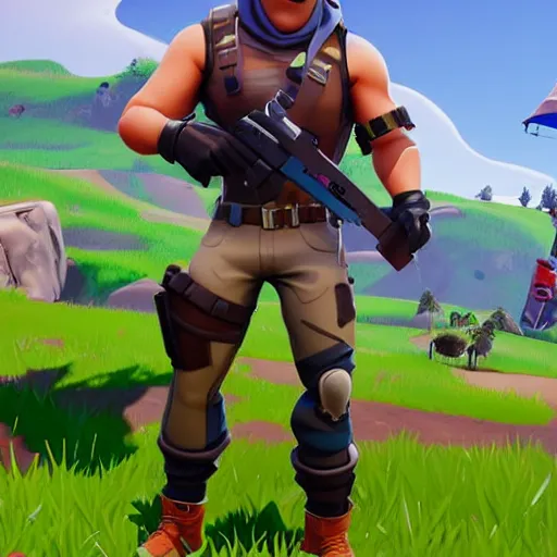 Image similar to elon. usk as a fortnite character