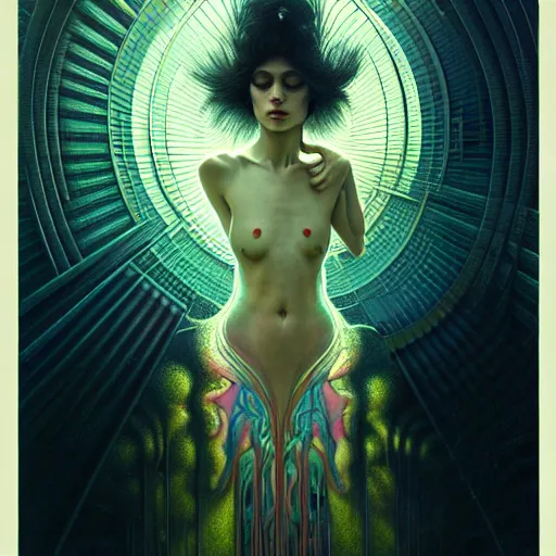 Image similar to extremely psychedelic beautiful brutalist organisms infected by night. intricate, elegant, highly detailed, extremely lifelike photorealistic digital painting, artstation. steichen, gaston bussiere, tom bagshaw, brutalist cyberpunk alphonse mucha. elegant minimalism. anatomically correct. sharp focus. white. surreal lush cosmic hallucination