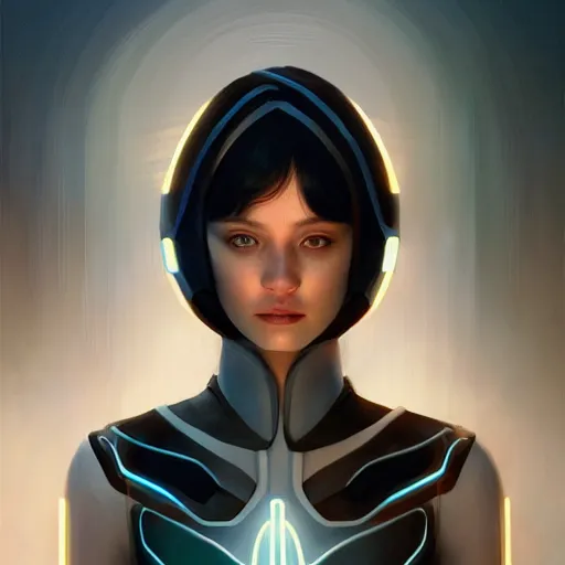 Image similar to tron legacy, fantasy, intricate, elegant, highly detailed, lifelike, photorealistic, digital painting, artstation, illustration, smooth, sharp focus, art by scott davidson, albert aublet, krenz cushart, artem demura, mucha