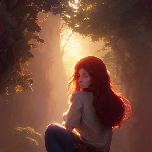 Prompt: highly detailed portrait of mary jane watson, stephen bliss, unreal engine, fantasy art by greg rutkowski, loish, rhads, ferdinand knab, makoto shinkai and lois van baarle, ilya kuvshinov, rossdraws, tom bagshaw, global illumination, radiant light, detailed and intricate environment