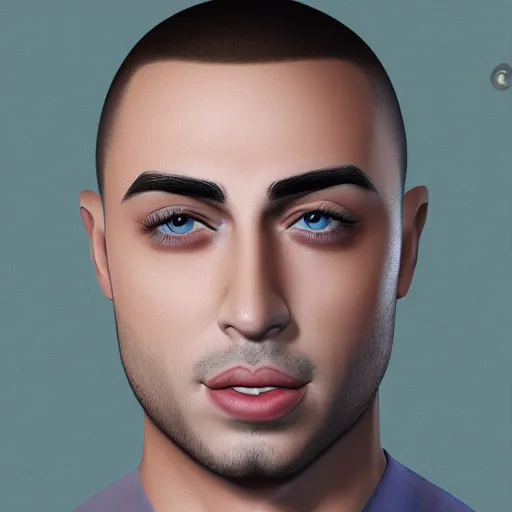 Image similar to a closeup shot of handsome mizkif from twitch, photorealism, 8k