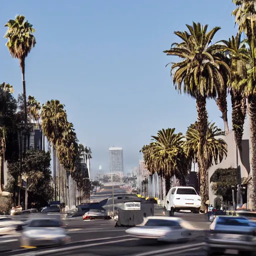 Prompt: the street of los angeles
