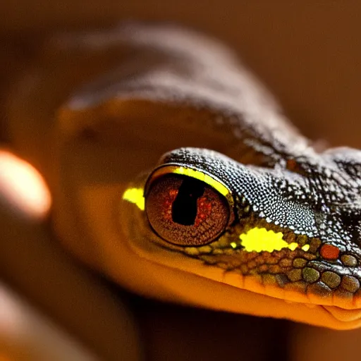 Image similar to a gecko looking into the camera, photorealistic, artstation, cinematic lighting 4k