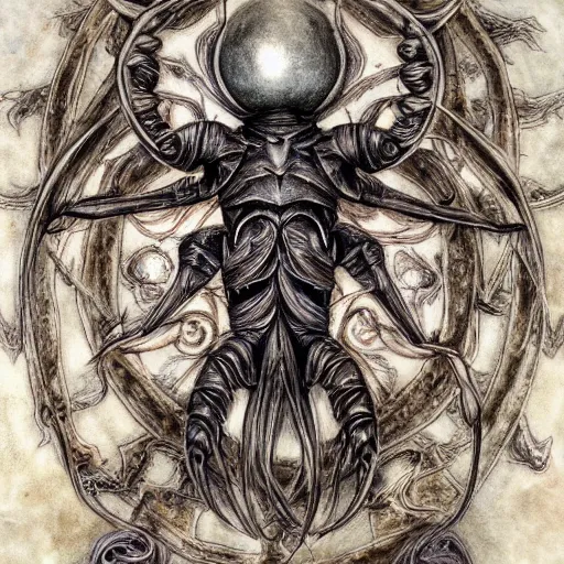 Image similar to detailed and sharp scorpio artistic zodiac artwork, mystic style, detailed, 8 k, detailed, symmetrical, by brian froud