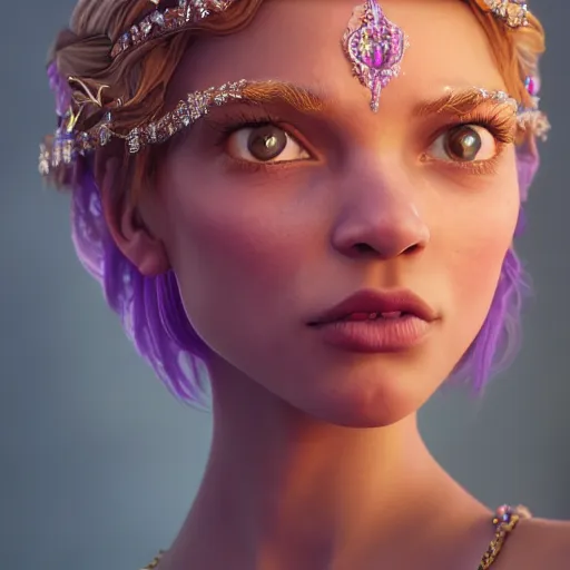 Prompt: portrait of wonderful princess of amethyst with fair skin, ornate 8 k gorgeous intricate detailed, accent lighting, dramatic light, octane render