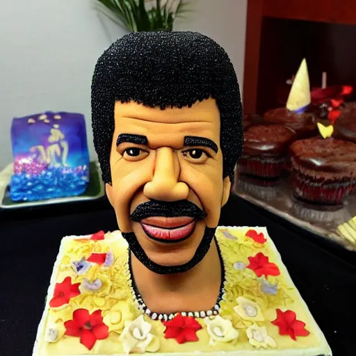 Image similar to lionel richie sculpture birthday cake at a care home