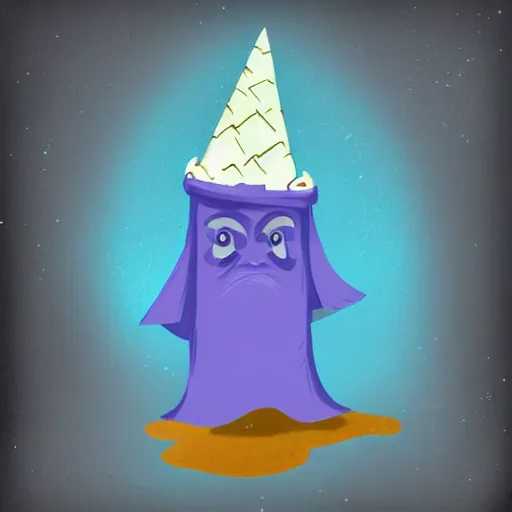 Image similar to a pop - tart that looks like a wizard, digital art
