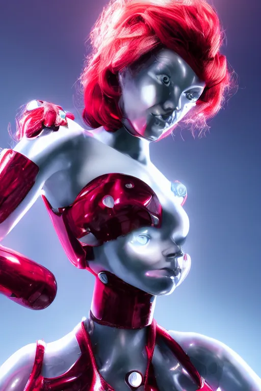 Prompt: scarlet johannsen as a fembot, 4 k, hdr color