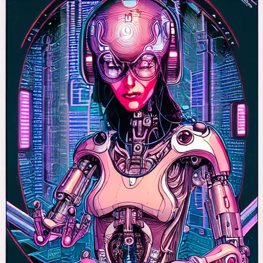 Prompt: a portrait of a beautiful cybernetic woman, wires, cyberpunk concept art by josan gonzales and philippe druillet and dan mumford and enki bilal and jean claude meziere