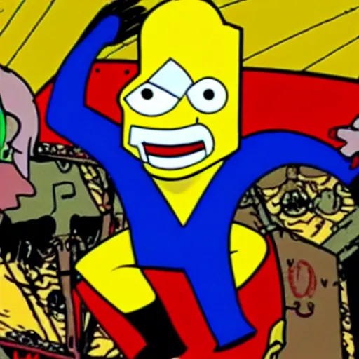 Prompt: a film still of 'Radioactive Man 2: Bring On The Sequel' (2012)