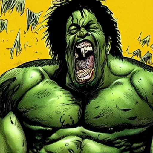 Image similar to odb from wutang is the incredible hulk by
