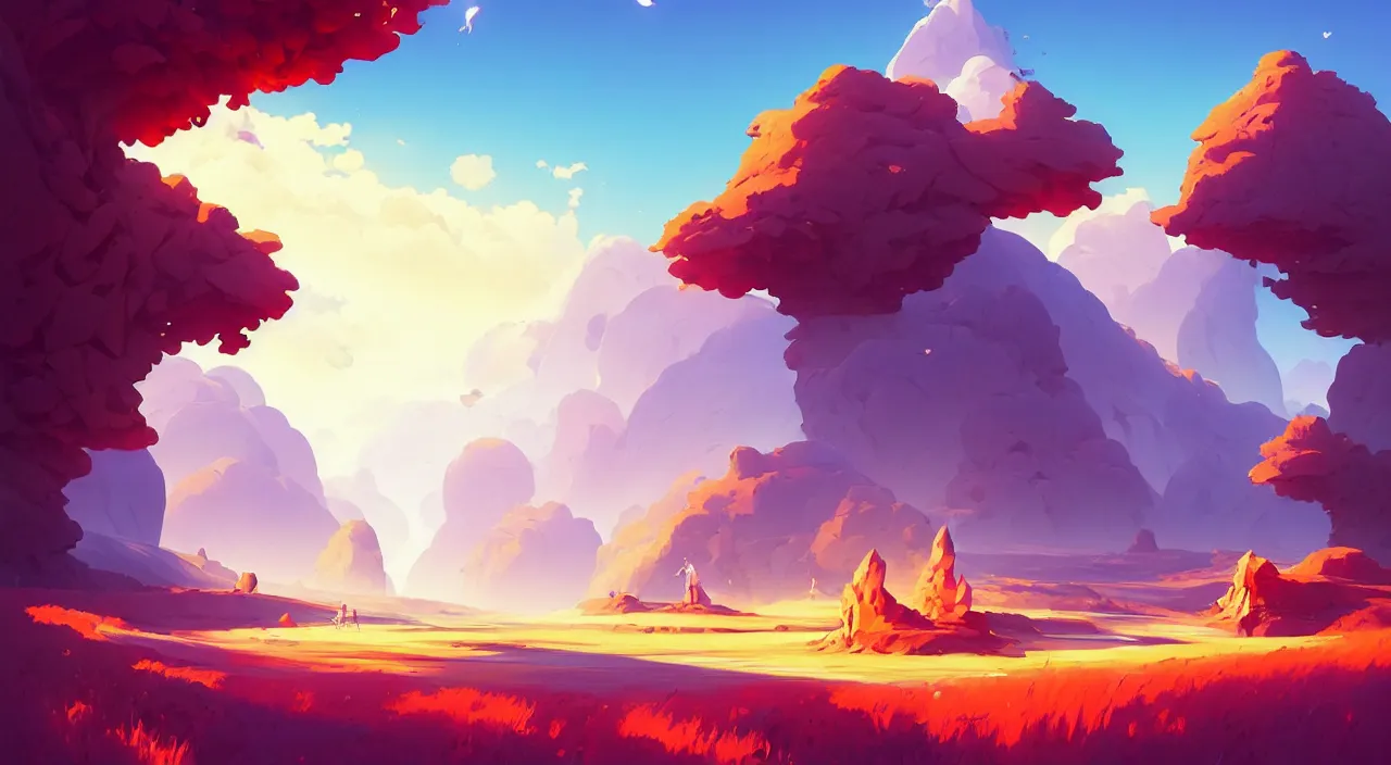 Prompt: beautiful summer landscape, vector art, in marble incrusted of legends heartstone official fanart behance hd by Jesper Ejsing, by RHADS, Makoto Shinkai and Lois van baarle, ilya kuvshinov, rossdraws global illumination