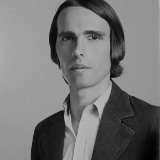 Image similar to A photograph portrait of Jerma985 with short-medium length hair a combover wearing early 1970s menswear in the early 1970s, taken in the early 1970s, grainy, taken on a 1970s Kodak Camera, realistic, hyperrealistic, very realistic, highly detailed, very detailed, extremely detailed, detailed, digital art, trending on artstation, colorized photo