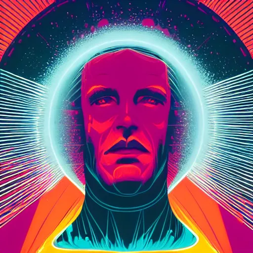 Image similar to a powerful psychic man emitting psychic powers, by kilian eng,