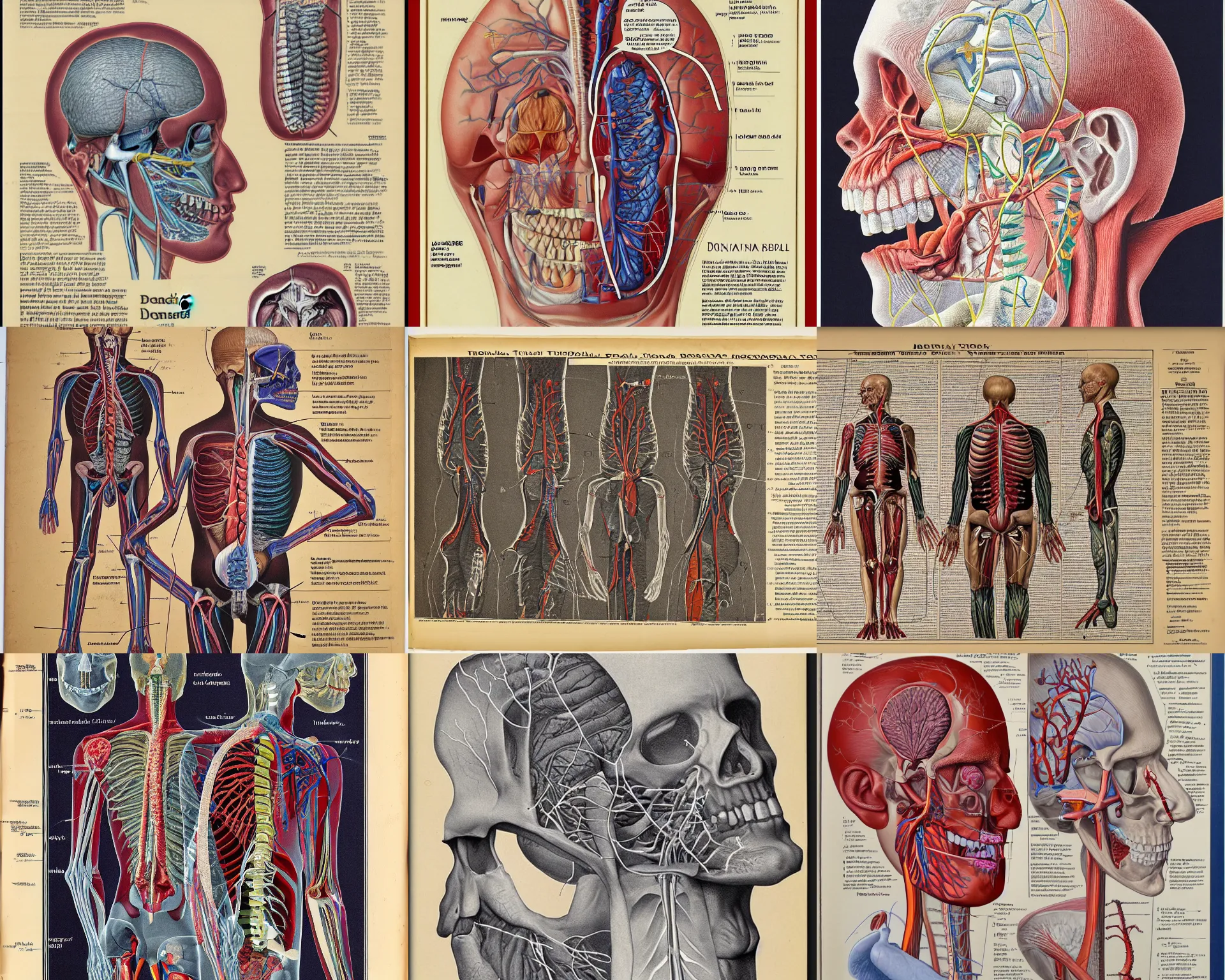 Prompt: Biologically accurate anatomical description of Donald Turmp, medical book, full page, quadrichromic