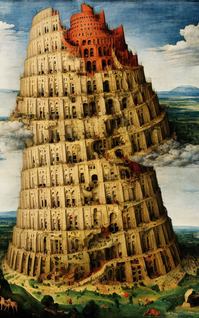 Image similar to the tower of babel by pieter breugel the elder