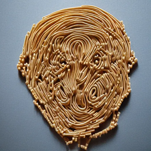 Prompt: human made of rubber bands, album cover art, extremely detailed