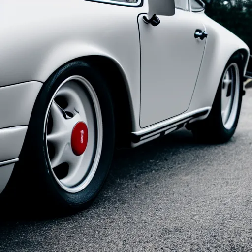 Image similar to close up photo of a porsche 9 1 1 9 6 4, cinematic, shallow dof, 3 5 mm, 4 k, macro