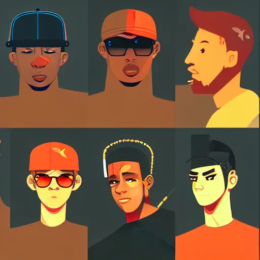 Image similar to 2 d character design, male rapper, vector art, digital art, portrait, 4 k, 8 k, sharp focus, smooth, illustration, concept art, music artist