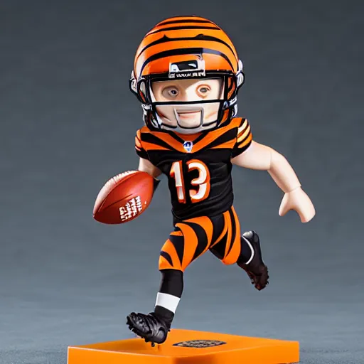 Image similar to Cincinnati Bengals Joe burrow nendoroid, 4k product photography