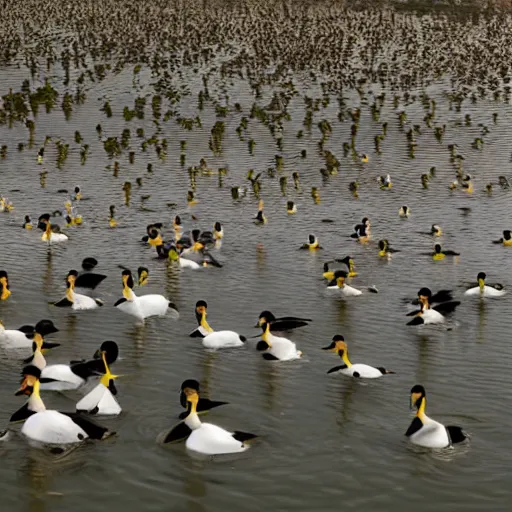 Image similar to a tsunami of ducks