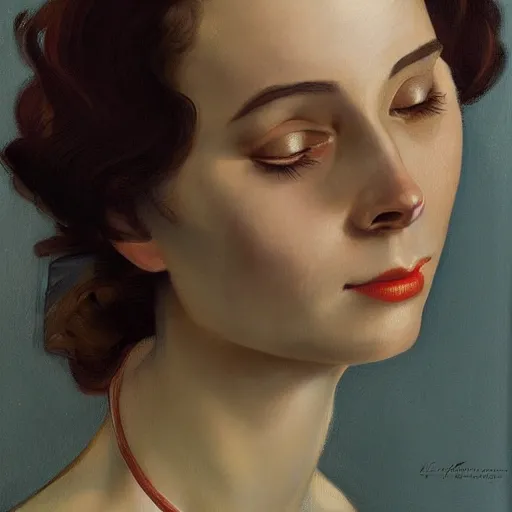 Image similar to beautiful painting portrait of desperated woman with face connected to the complex machine by leyendecker, detailed, award - winning art, trending on artstation